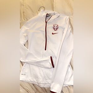Nike Dry-Fit White Jacket with Arkansas Details